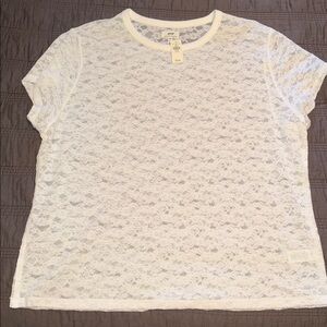Aerie White Lace Top